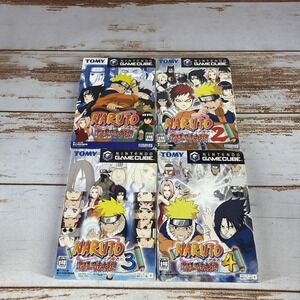 BOXED Naruto Clash of Ninja Gekitou Taisen 1 2 3 4 BUNDLE Set Japanese GameCube